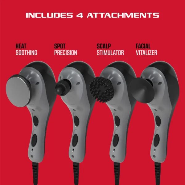 Customize your massage to your liking with the four included attachments, which let you target specific areas and get much-needed comfort.