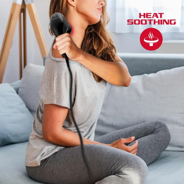 Get an extra effective massage for quieting your achy muscles with the Heat Soothing attachment, which provides a warm jolt of relief anywhere.