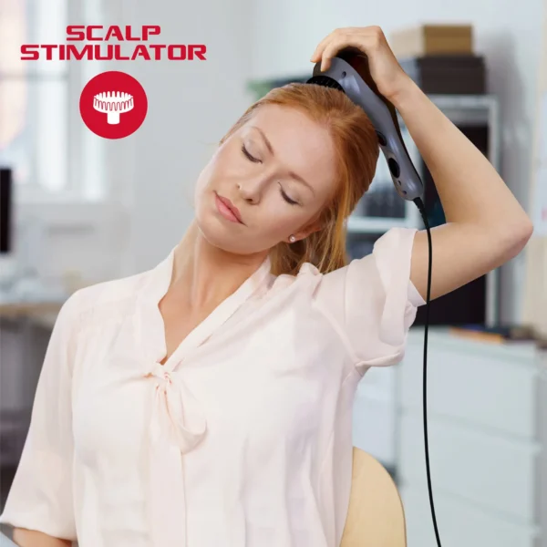 The massager’s smooth scalp stimulator attachment revitalizes your scalp by improving blood flow, so you can feel healthy and relaxed.