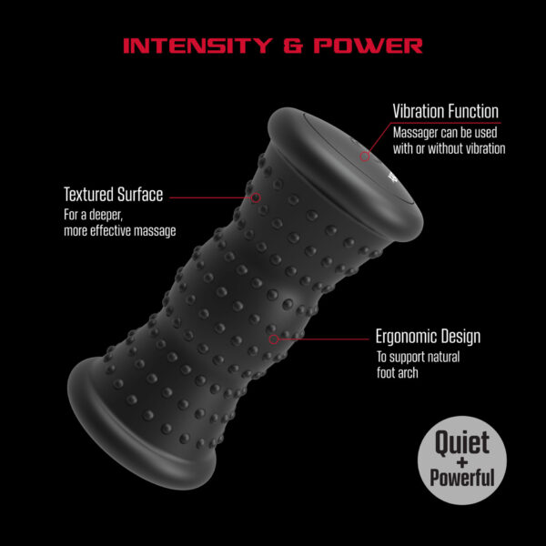 Thanks to its textured surface, optional vibration, and ergonomic build, this massager provides quiet yet intense relief for your feet.