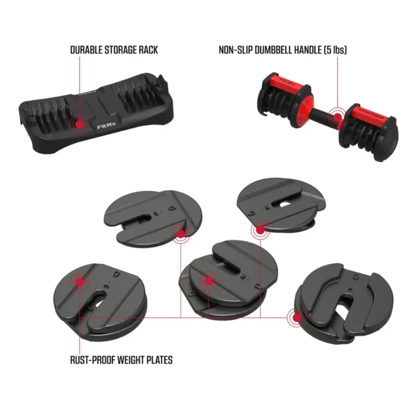All of the SmartBell’s easy-to-use equipment comes together for a simple and compact at-home workout tool for all your fitness needs.