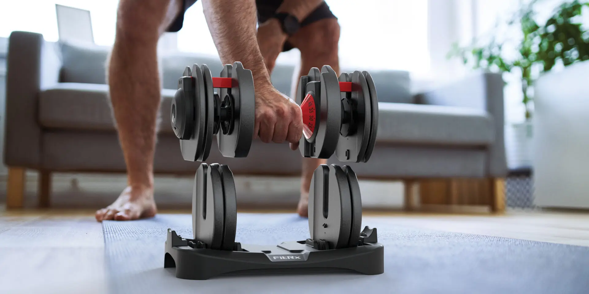 All you’ll need is some time and space in your living room to sneak in a solid workout with the SmartBell, a convenient at-home fitness solution.