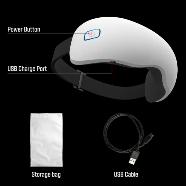 With a portable storage bag, quick USB-C charging, and easy-to-use controls, this powerful eye massager is a breeze to set up and use.