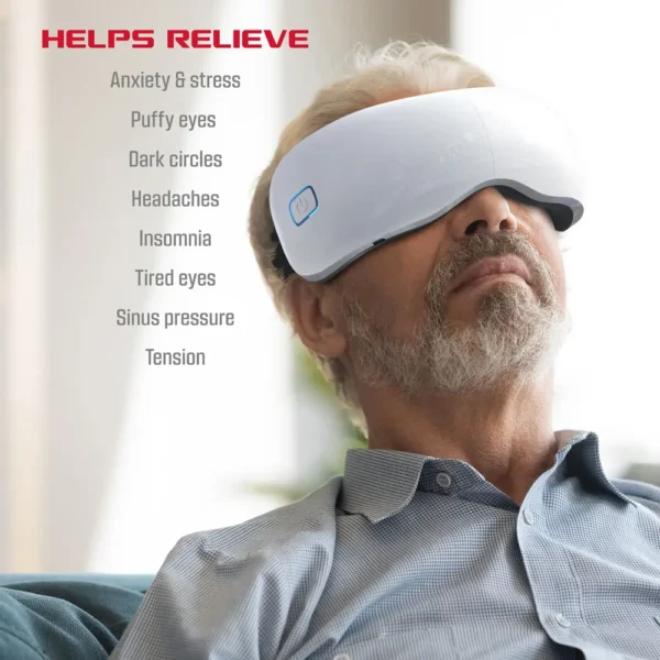 You can get many forms of relief from the OpticSpa, making it great for anxiety, stress, dark circles, puffy or tired eyes, headaches, and more.