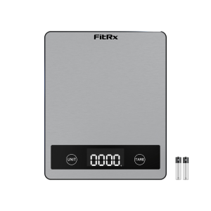 Fitrx Smart Weight Scale, Bluetooth Digital Body Scale Measures Weight, BMI, BMR and More, with App, Battery