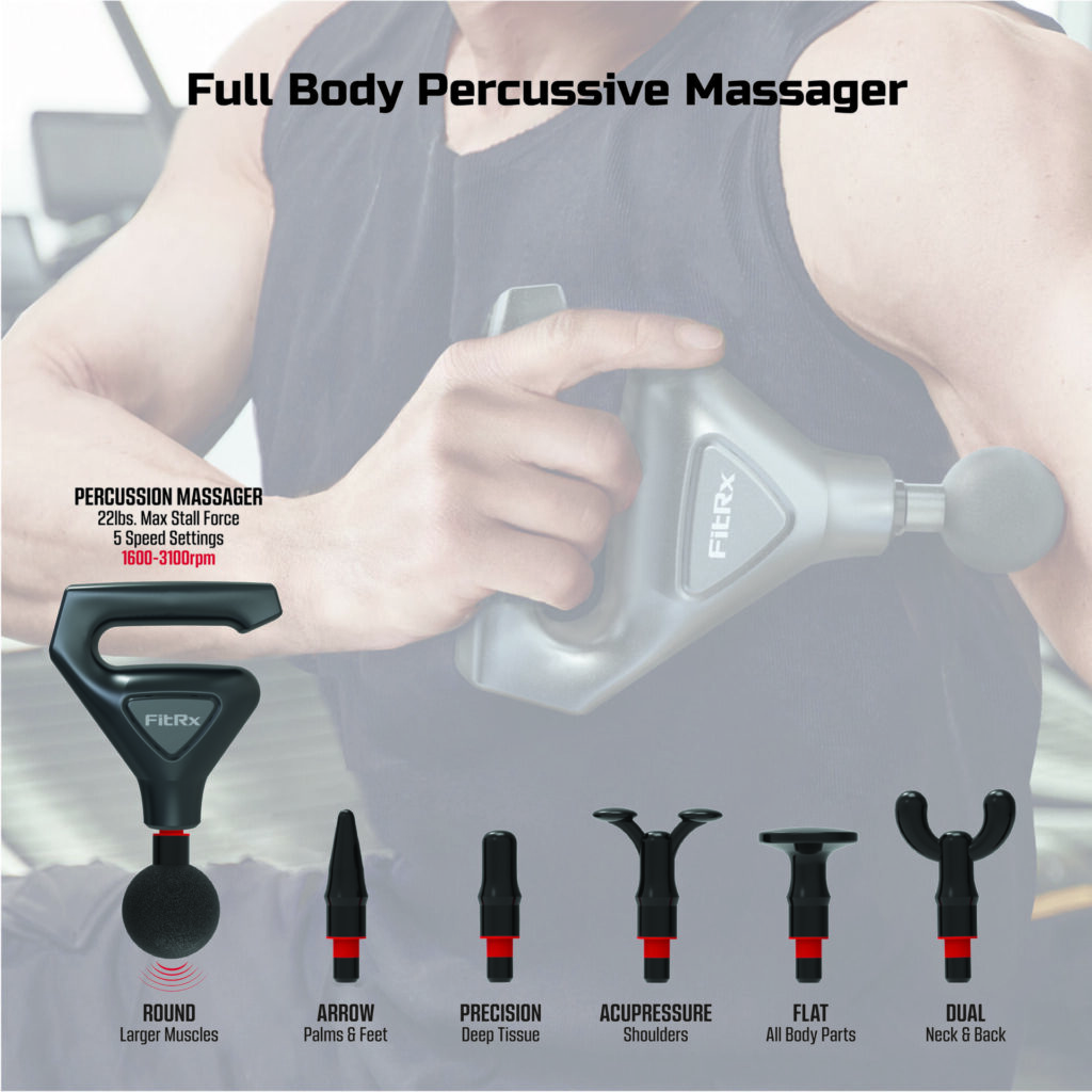 FitRx 2-in-1 Vibrating Massage Belt and Massage Gun