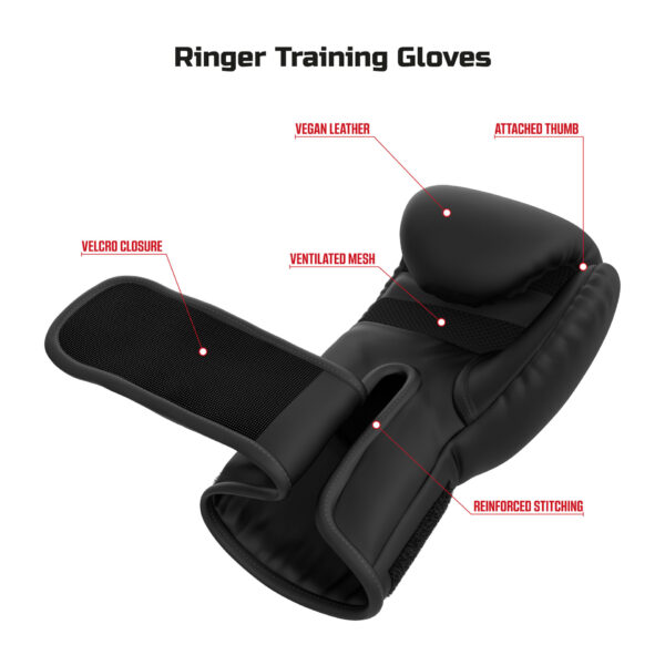 FitRx Ringer Boxing Gloves 12oz - Image 2