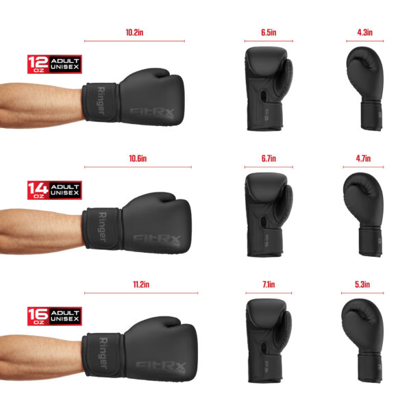 FitRx Ringer Boxing Gloves 12oz - Image 10