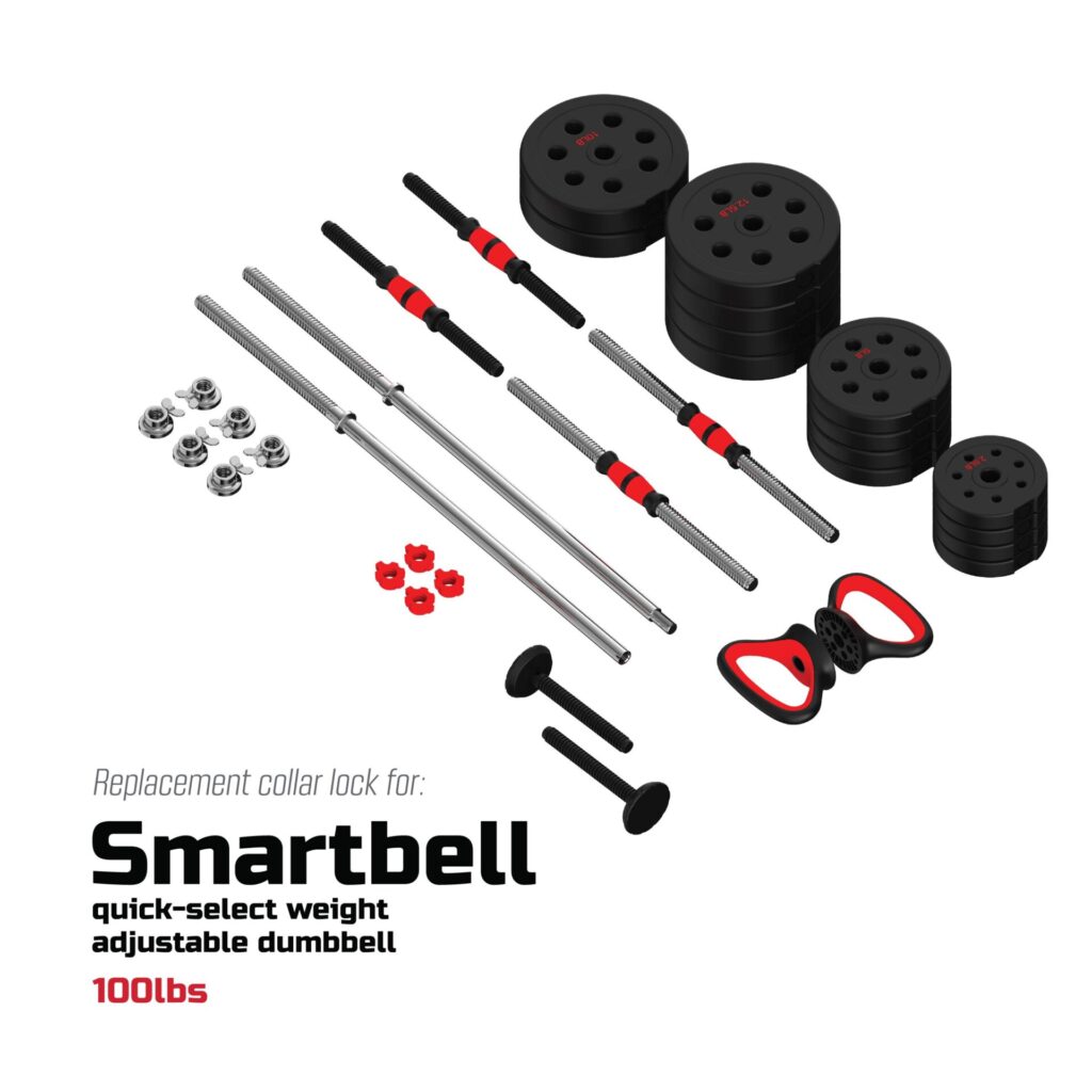 FitRx SmartBell 100lbs. Total Body Gym Collar Lock, 1-piece