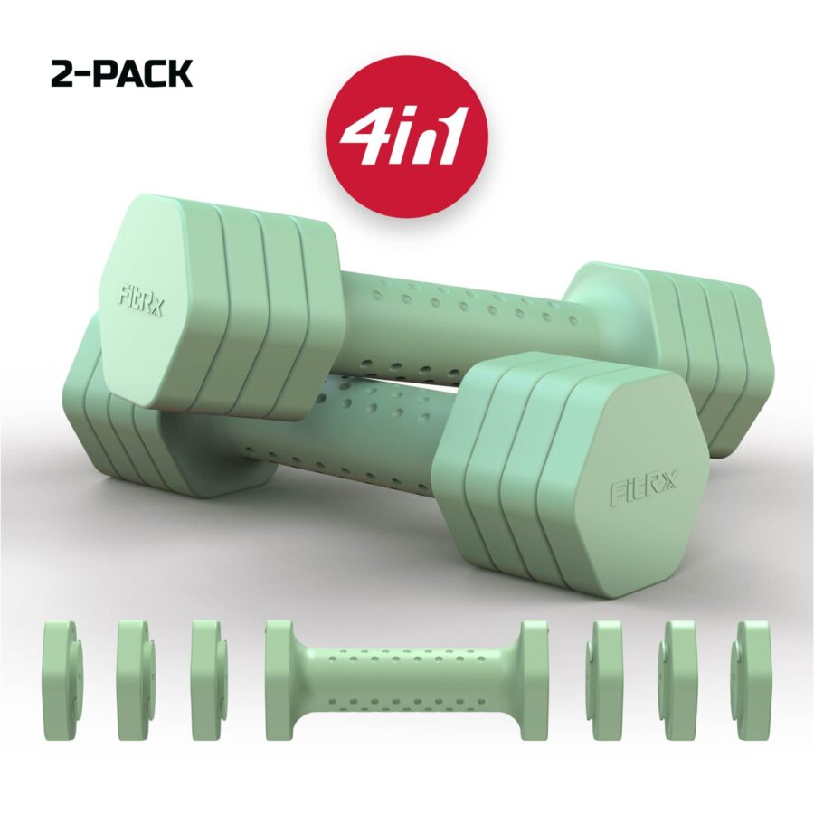 5lb Adjustable Dumbbell 2-Pack with Comfort Grip - FitRx™