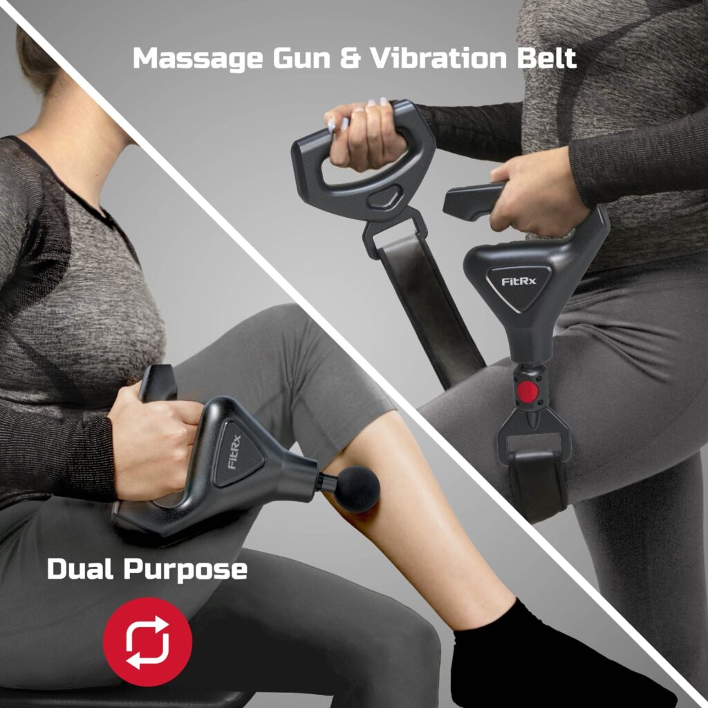 FitRx 2-in-1 Vibrating Massage Belt and Massage Gun