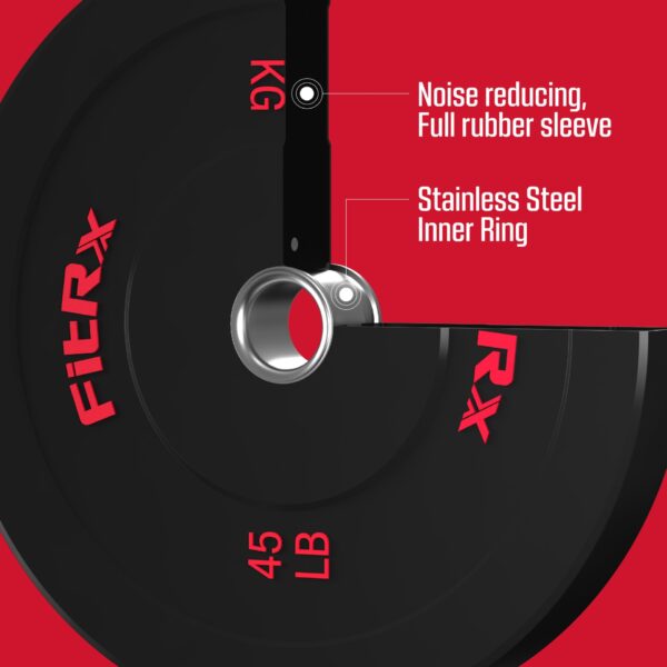 FitRx Bumper Plates Set, 160lbs. - Image 4