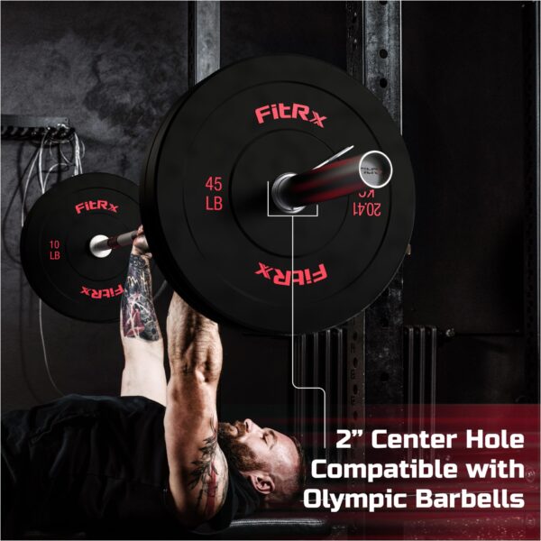 FitRx Bumper Plates Set, 160lbs. - Image 5