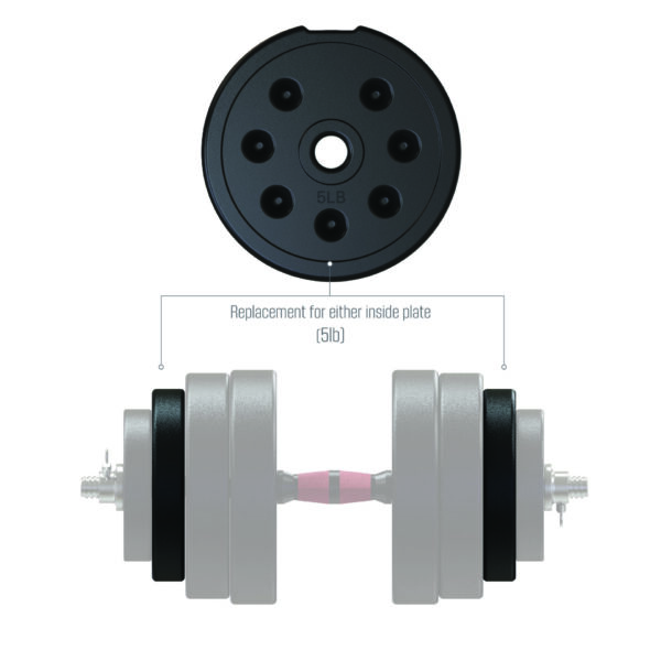 FitRx SmartBell 100lbs. Total Body Gym 5lbs Weight Plate - Image 2