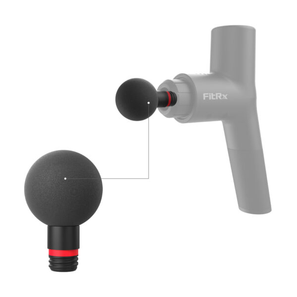 FitRx Percussion Muscle Massager Round Attachment with Screw Tip - Image 2