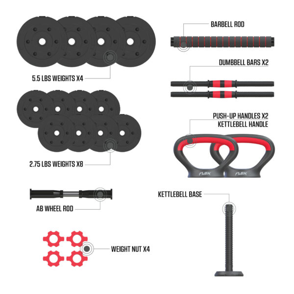 FitRx 5in1 45lb Dumbbell Set - Image 2