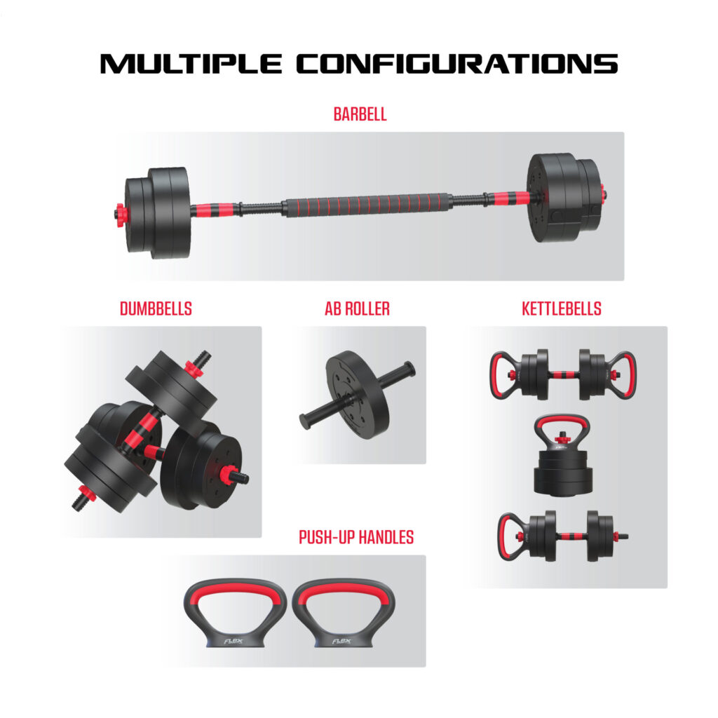 FitRx 5-in-1 Dumbbell Set 45lb