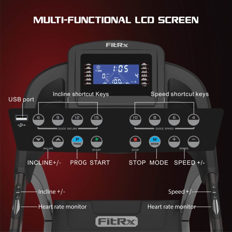 Crossrun Folding Treadmill – 10 MPH, 15% Incline, 5HP - FitRx™
