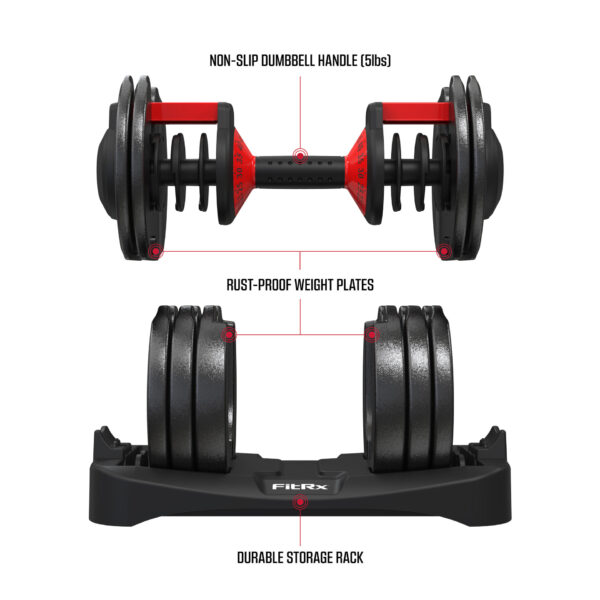 FitRx SmartBell XL 10-90 lbs, 2-Pack - Image 2