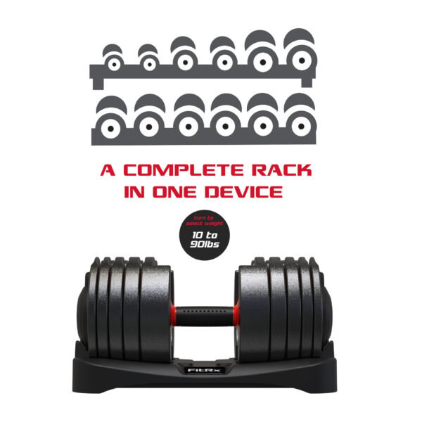 FitRx SmartBell XL 10-90 lbs, 2-Pack - Image 4