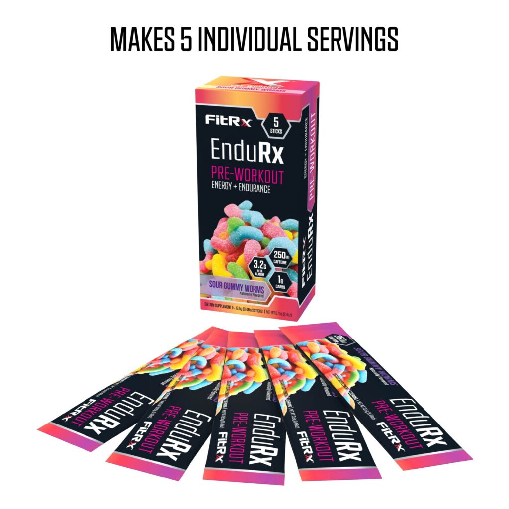 FitRx EnduRx Pre Workout Powder (Sour Gummy Worm)